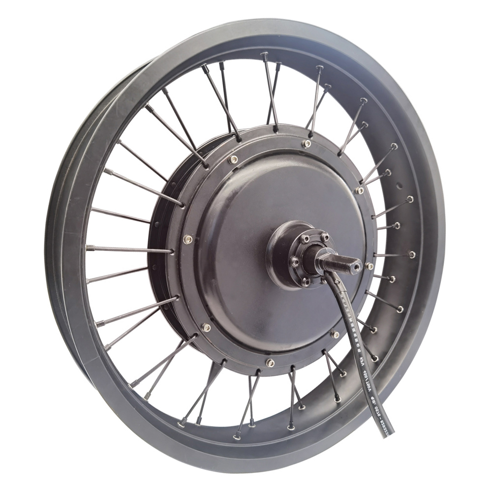 60V 5000W Brushless Hub Motor - ハイパワー20インチブラシレスギアレス60V 72V 3000W 5000Wファットタイヤ20x4.0電動スポークハブモーター
