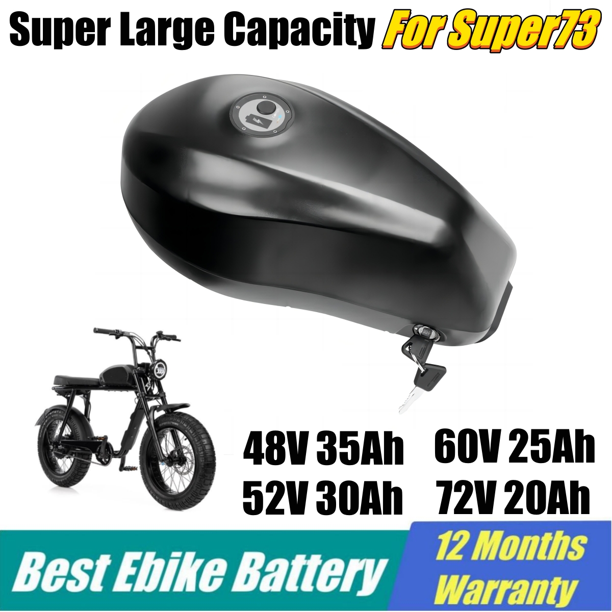 Super73電動自転車バッテリー交換用21700バッテリー - 60V 30Ah 21700 Battery Pack のレビューと価格