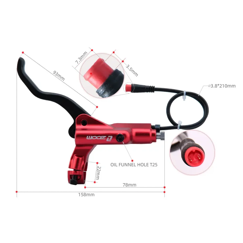 折りたたみ式電動スクーター用ズーム油圧ブレーキディスク,4ピ - Zoom Hydraulic Brake 4 Piston E-Scooter のレビューと価格