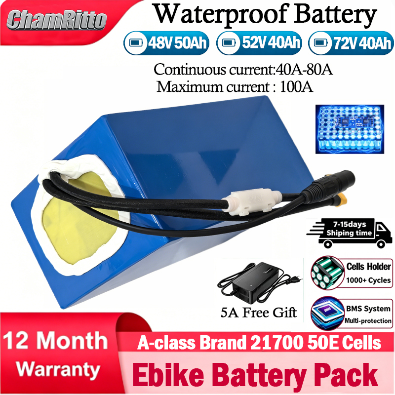 21700 Eバイクスクーターバッテリー 52V 48V 7 - 60V 30Ah 21700 Battery Pack のレビューと価格