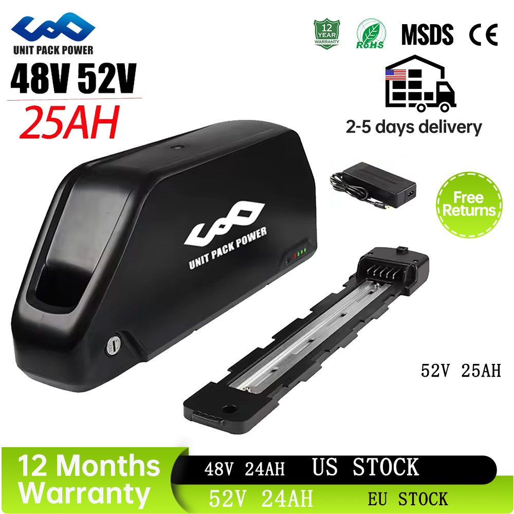 52V 25AH ダウンチューブ型電動自転車バッテリー Po - 60V 30Ah 21700 Battery Pack のレビューと価格
