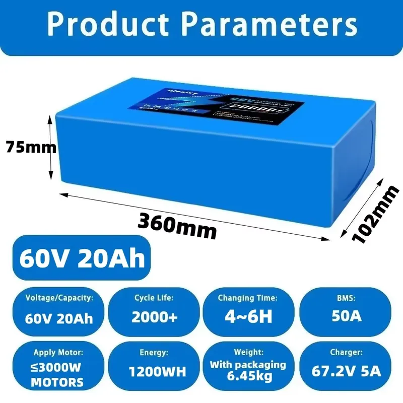 Aleaivy 60V 20AH 30AH 21700リチウ - 60V 30Ah 21700 Battery Pack のレビューと価格
